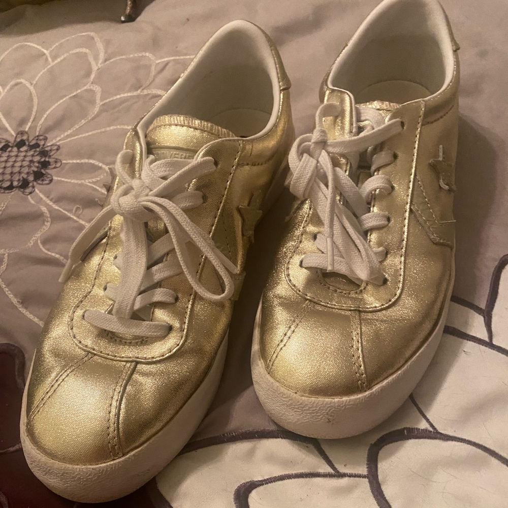 Gold Low-Top Converse
